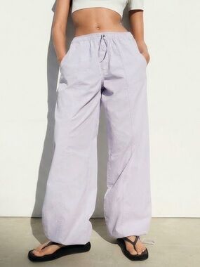 ZARA Lilac/Purple Parachute Pants {XSmall}